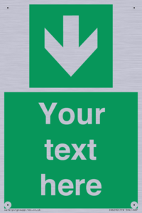 Safe condition Custom arrow down sign